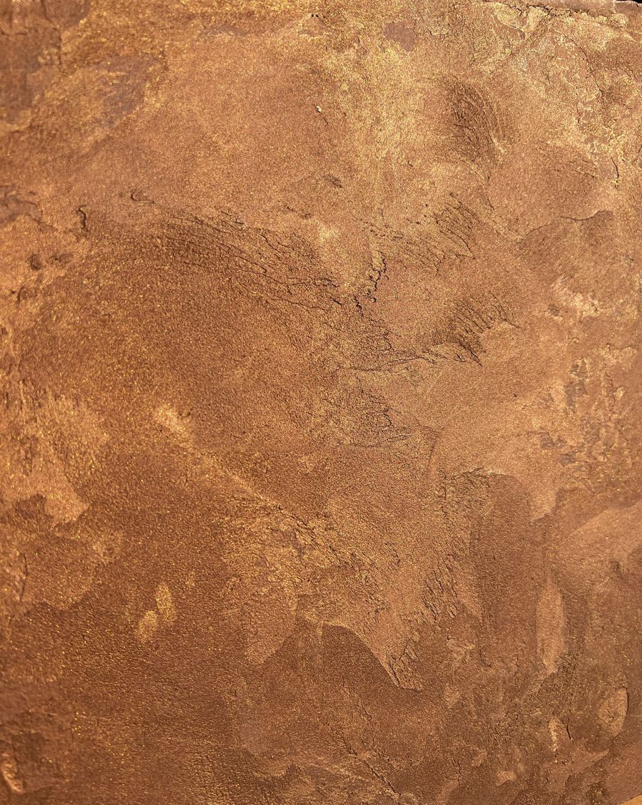 Copper metallic polished plaster
